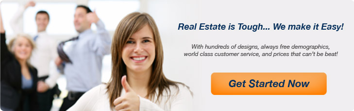 Custom real estate flyers and postcards. Get started now!